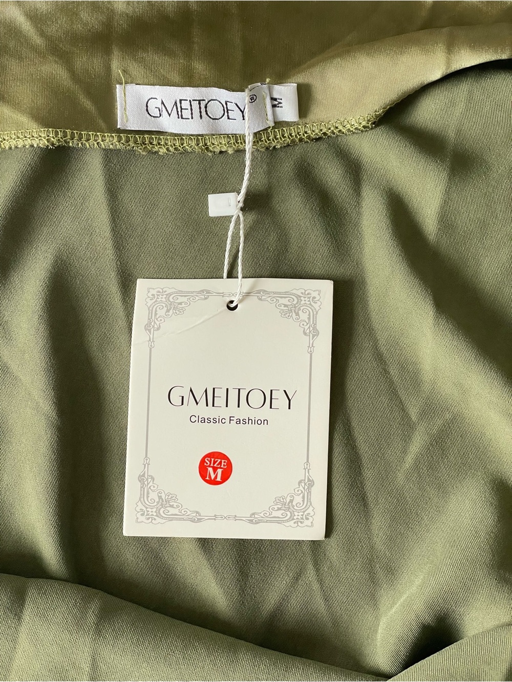 NWT Olive Green Satin Cowl Neck Midi Dress wedding guest fall wedding bridesmaid - Picture 3 of 13